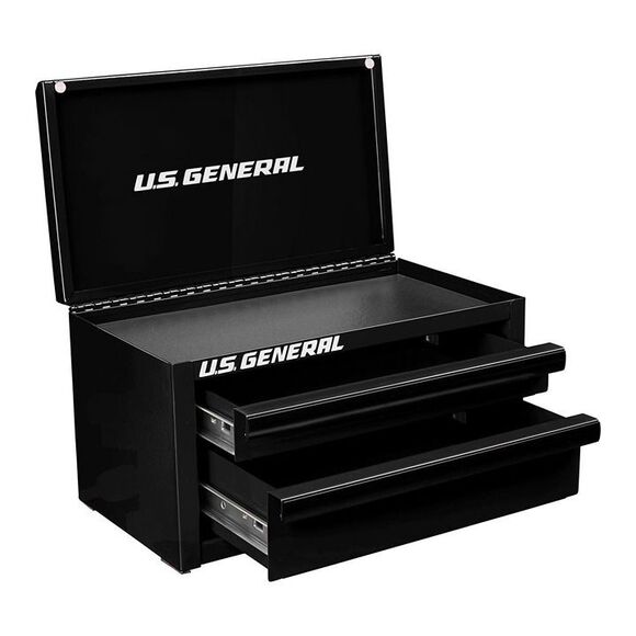U.S. GENERAL Mini Steel Toolbox, Black - Picture 3 of 4